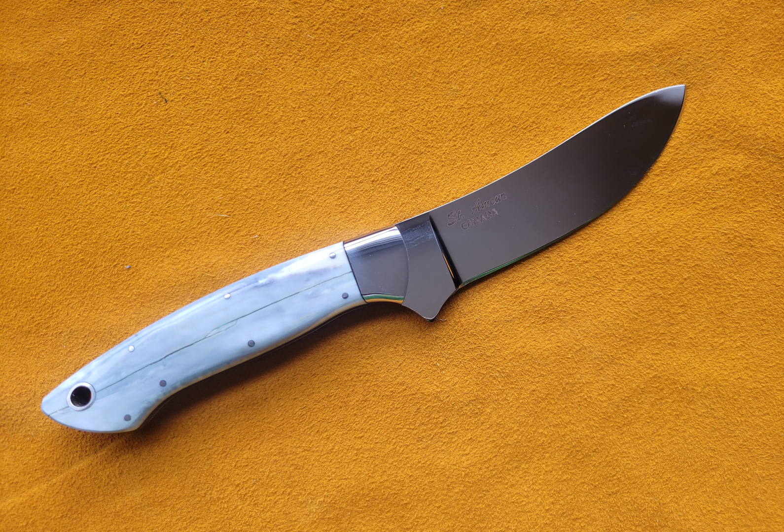 154CM, Walrus Ivory, Semi-Skinner Knife