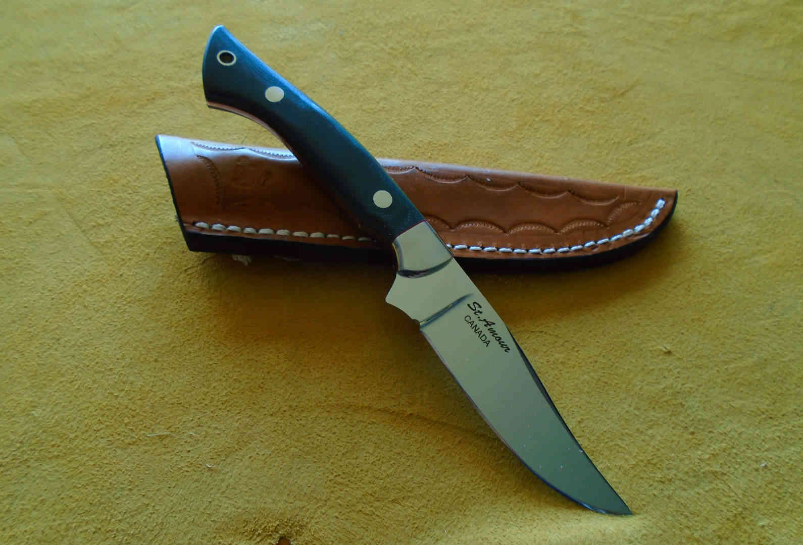 CPM-154, Forest Green G-10, Clip Point Knife