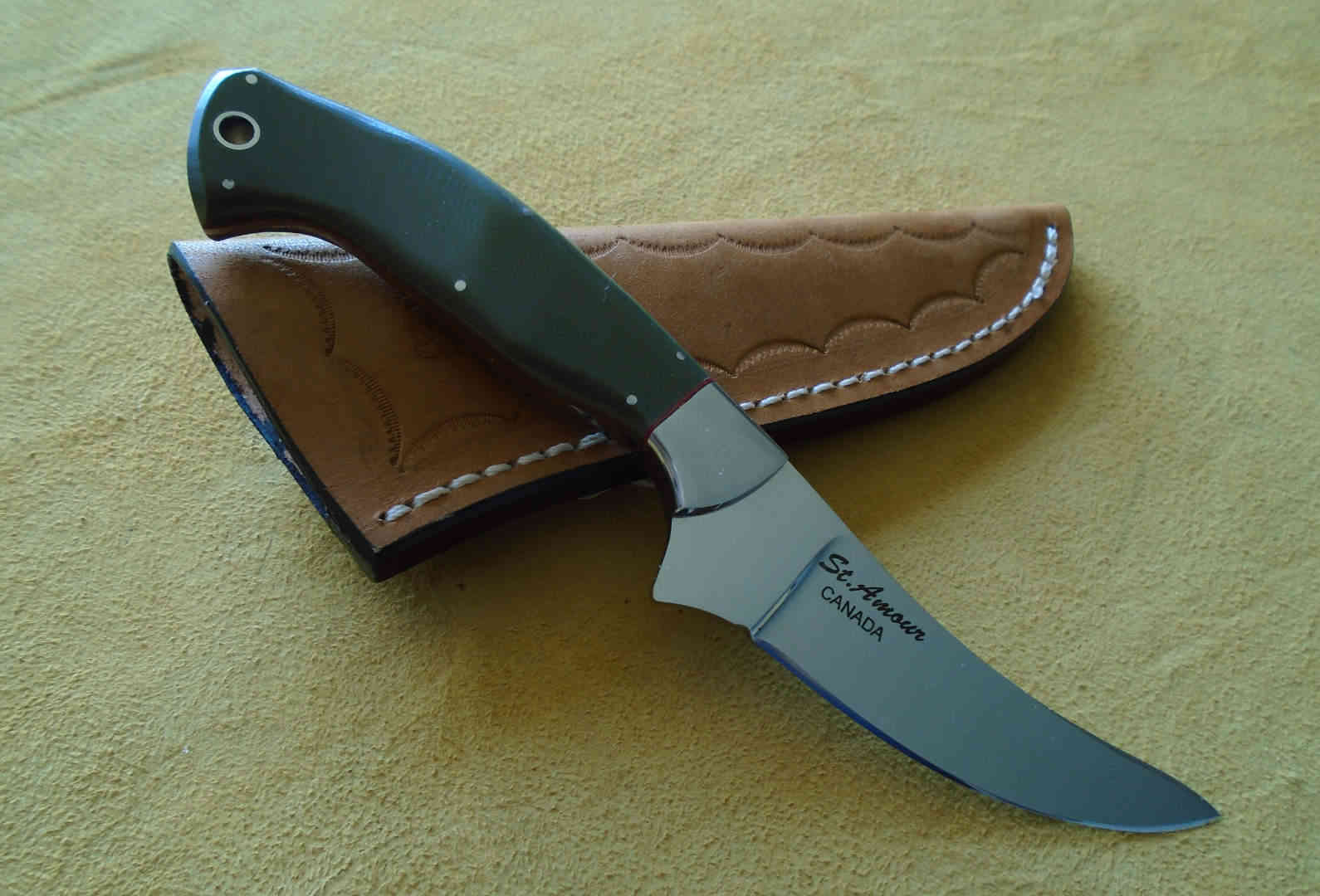 CPM-154, Green G-10, Trailing Point Knife