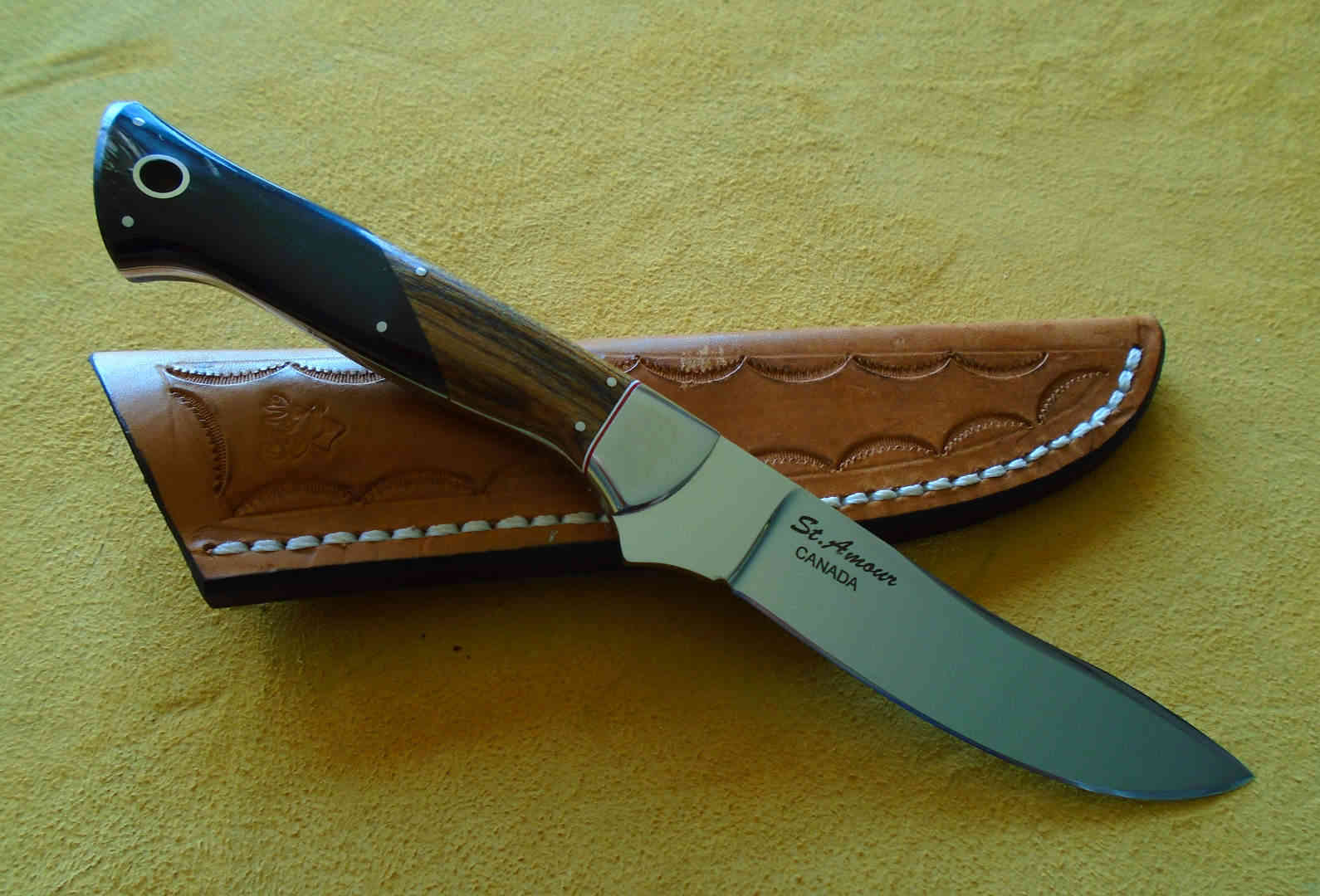 CPM-154, Water Buffalo / Bocote, Semi Skinner Knife
