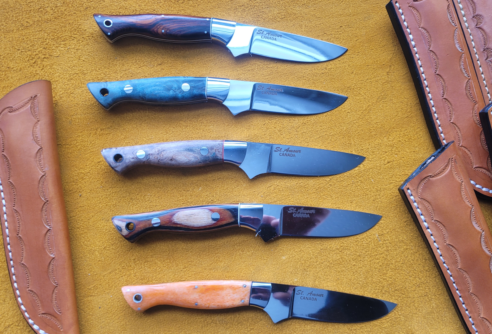 Set of Drop Point Knives
