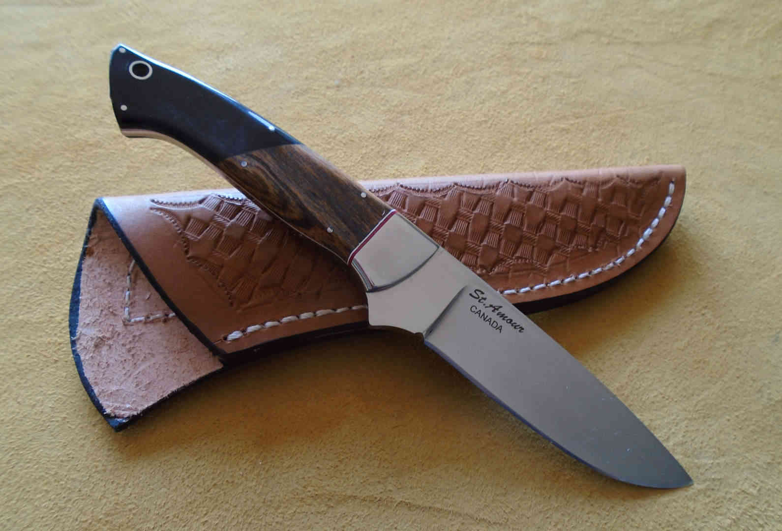 S30V, Water Buffalo / Bocote, Drop Point Knife