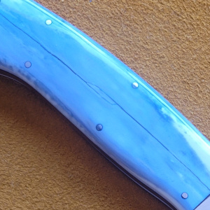 Knife handle made from Walrus Ivory